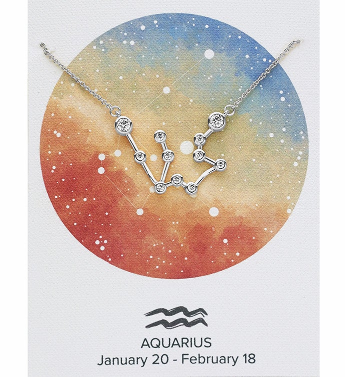 Silver Plated When Stars Align' Constellation Necklaces